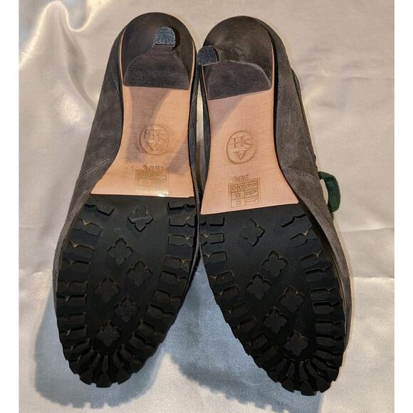 ASH Poppy Suede Lace Up Platform Stiletto Bootie in Sparrow Sz 38.5 / 8.5 US IOB - Picture 9 of 13